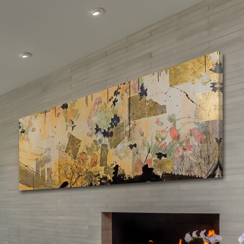 Etched In Stone by Tracy Silva Barbosa - Wrapped Canvas Panoramic Painting, 25 cm H x 76 cm W