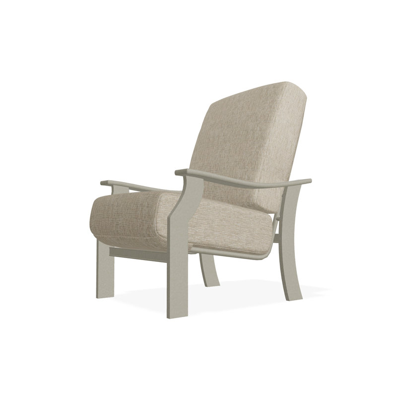 St. Catherine Marine Grade Polymer Deep Seating Cushion Arm Chair, Storm, Illusion Plaid Birch