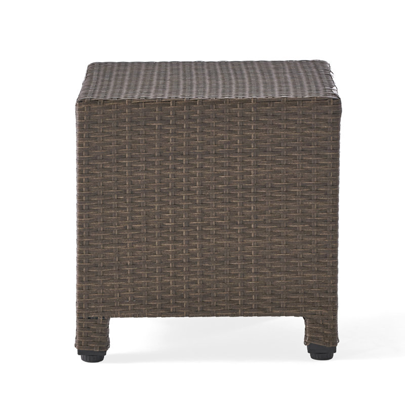 Table, Minimalist Look, 18" W X D H, Brown, Instantly Usable, No Assembly Design Embodied, Required, Brown