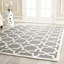 Tapis gris / ivoire touffeté à la main à motif géométrique d'Igna-202956722