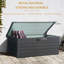 Très grande boîte de rangement pour terrasse en métal imperméable 260 gallons
