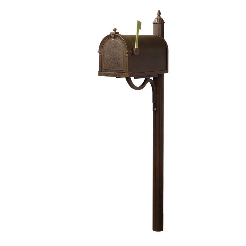 Boîte aux lettres avec poteau inclus trottoir Berkshire, Cuivre