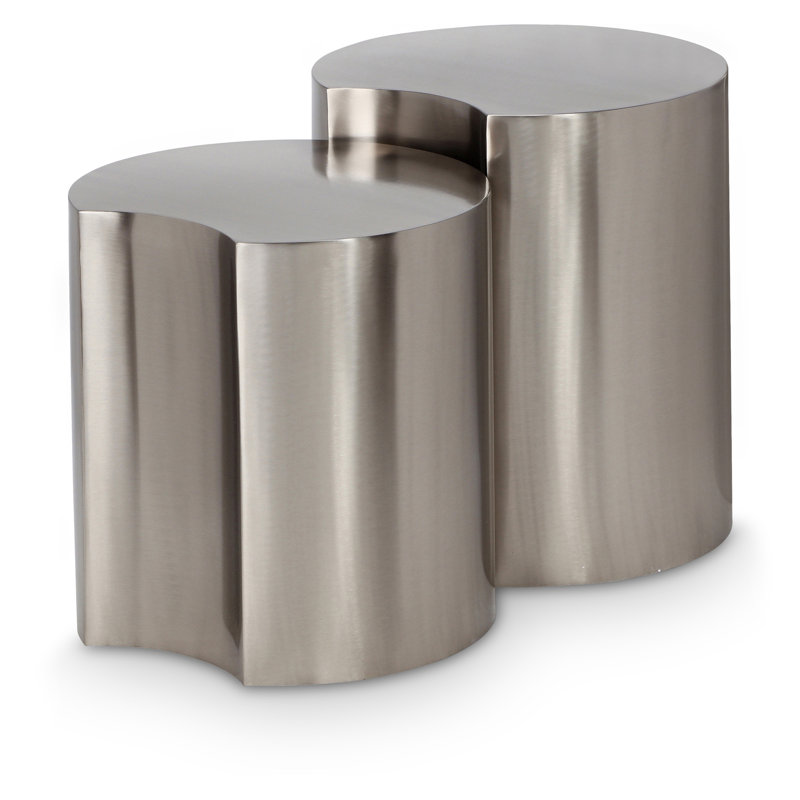 Table de bout Ismah, Argent, H 18 po x l 28 po x P 15,75 po