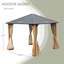 10 pi. L 10 pi. D Pavillon de jardin en aluminium avec toit rigide