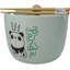 Bol à soupe curieux Lucky Panda Donburi Ramen avec baguettes et couvercle