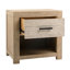 Roux Single Drawer Pine Wood Nightstand
