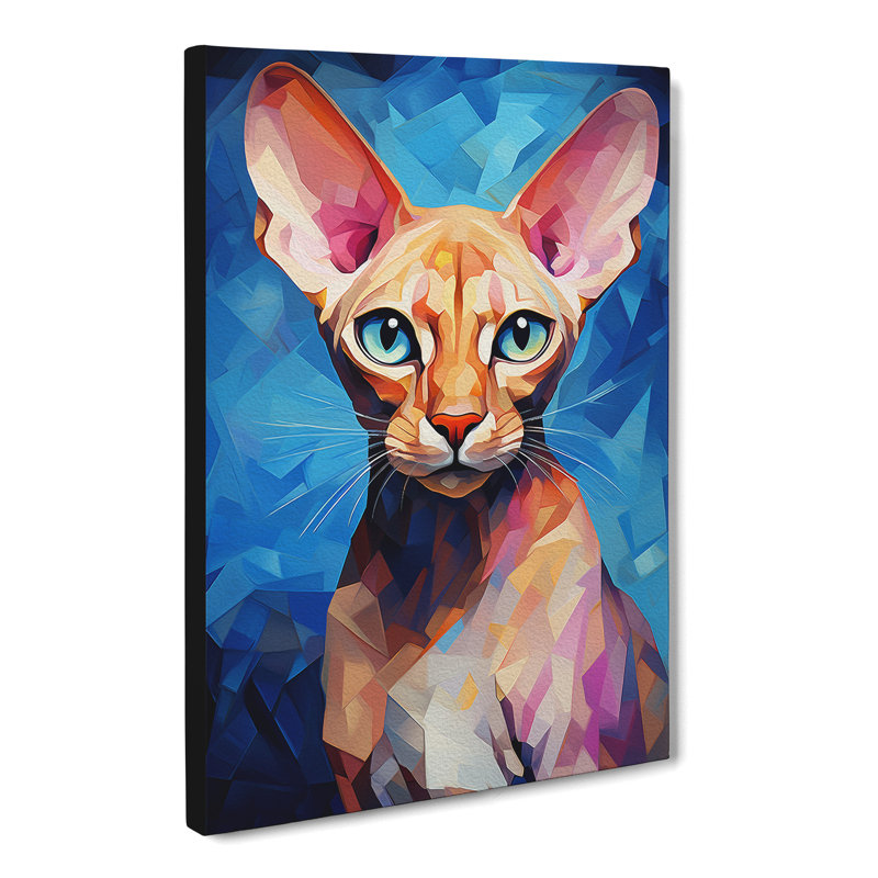 Sphynx Cat Cubism - Print, 76cm H x 50cm W x 3cm D