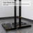 Freestanding Coat Rack with Marble Base, Heavy Duty, Black