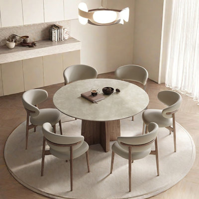 Modern simple retro round dining table sets