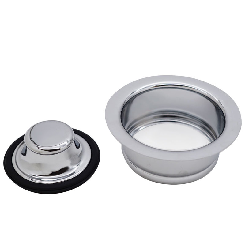 Bride et bouchon d'évacuation des déchets de cuisine 4-1 / 4 ", Chrome poli
