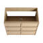 Meuble-lavabo autoportant de 36 po (35-1 / 16 po) et 2 portes d'armoire à fermeture en douceur, contreplaqué, chêne Dune (KD-PACKING)