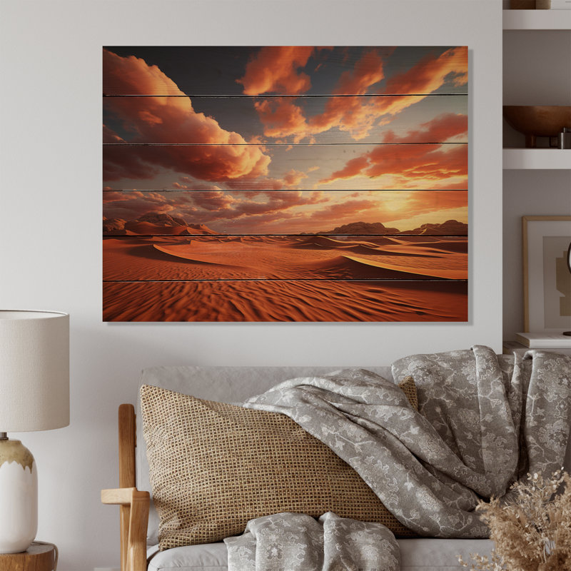 African Sahara Dreams III sur impression sur bois, H 30 po x l 40 po x P 0,78 po