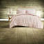 Ensemble de literie en jacquard rose élégant, polyester confortable pour la maison