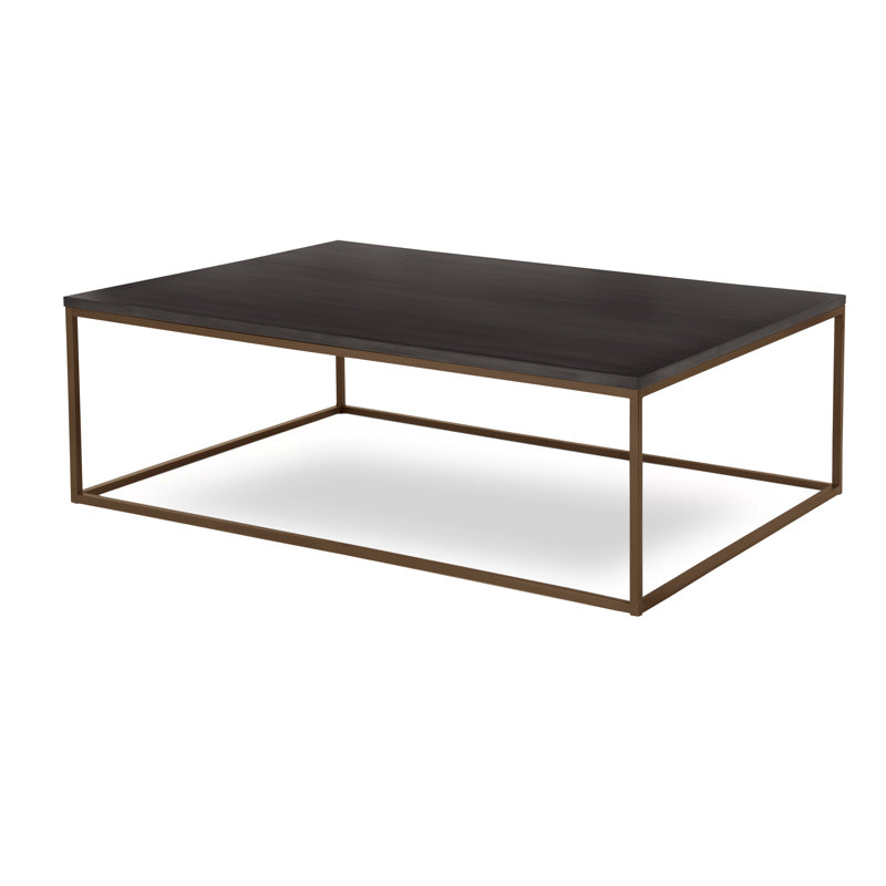 Chaplin Solid Wood Top Coffee Table, Alpine, Antique Pewter