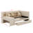 Twin Size Upholstered Daybed With Drawers, Shelves, Flip Cabinets & Side Table-891848291
