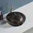 14'' Bathroom Bowl Ceramic Sink With Stone Pattern, No Faucet, Matte Black