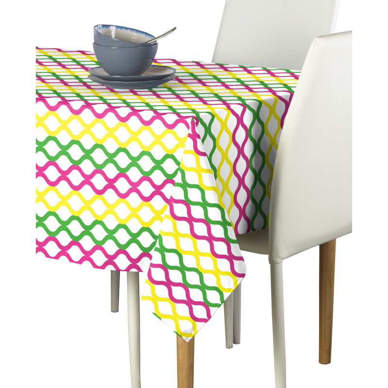 Mccart Easter Lattice Multi Milliken Signature Tablecloth, 84" L x 60" W