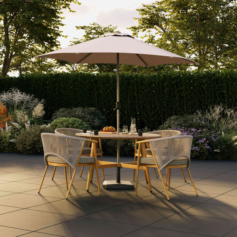 Patio Dining Set with, 75cm H x 115cm W x 115cm D