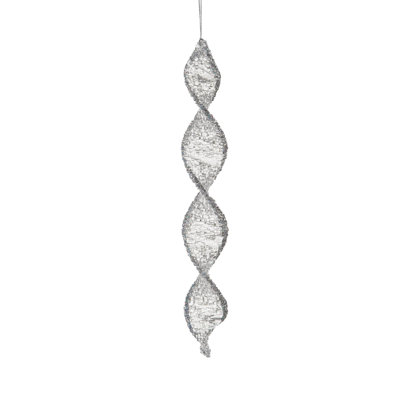 Glaçons suspendus transparents et enchanteurs