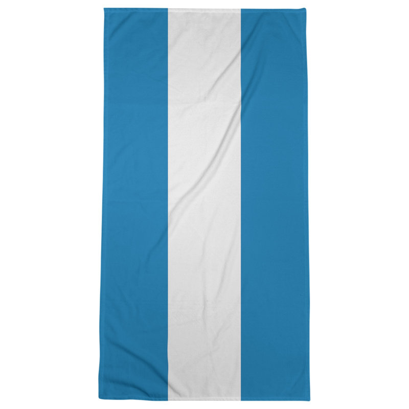Bath Towel, Blue/White
