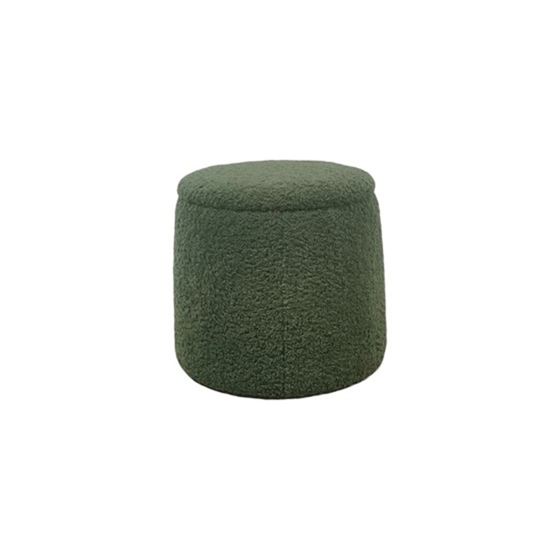 Repose-pieds rond avec rangement (avec repose-pieds seulement), Vert