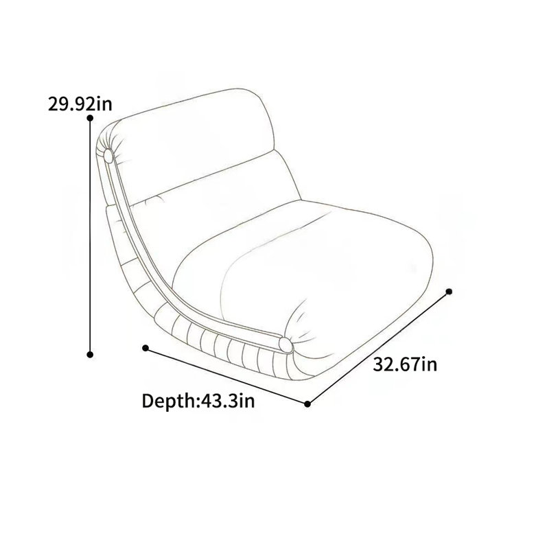 Chaise berçante ergonomique et décontractée., Noir