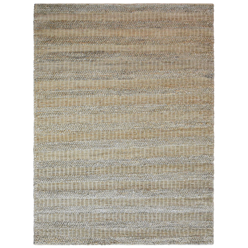 Tapis St Catherine tissé à la main en jute écologique - 244 x 305 cm, rectangulaire, beige, design contemporain, poils courts, fibres naturelles, tapis d'intérieur/extérieur fait main pour salon, chambre