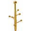 Cintre principal en acier inoxydable peint à la bombe, portemanteau moderne en acier inoxydable, renforcement en bois massif au niveau du support, conception surélevée de 72 pouces avec support amovible (argent optionnel)-1279906384