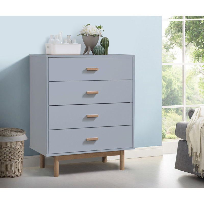 Artemis 80.00cm W 4 - Drawer Chest of Drawers, Grey/Oak