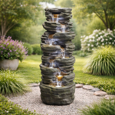 51" H Multi-Layer Outdoor Garden Fountain