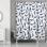 Valrie Geometric Shower Curtain with Hooks Included