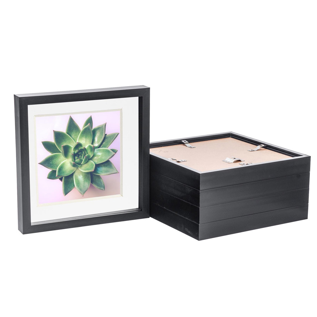 Nicola Spring - 3D Box Photo Frames - 10 x 10" with 8 x 8" Mount