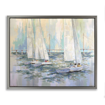 Art mural sur toile, "Sailing the Cooper River", par Linda Sperruche