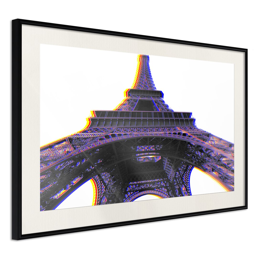 Gerahmtes Poster Symbol of Paris (Purple)