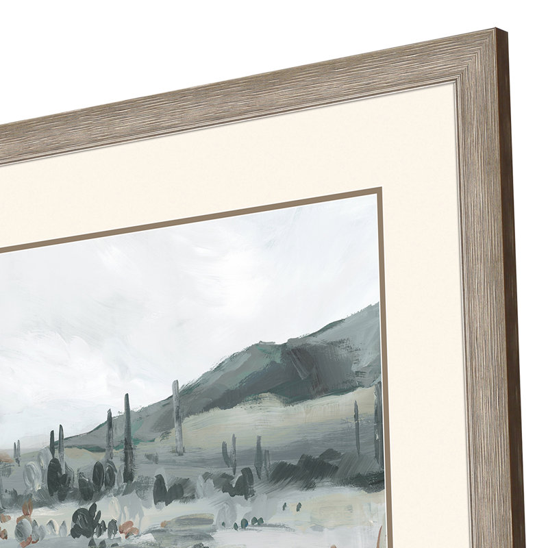 Aidanlee Blue Cactus Field II, reproduction d'art encadrée