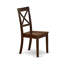 L'ensemble de salle à manger 3 pièces comprend 1 table à piédestal ronde et 2 chaises de salle à manger en acajou avec dossier en X - finition acajou-847172966-847172967-847167655