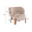 Chaises d'appoint confortables, cadre à oreilles moderne en bois de polyester pour la maison
