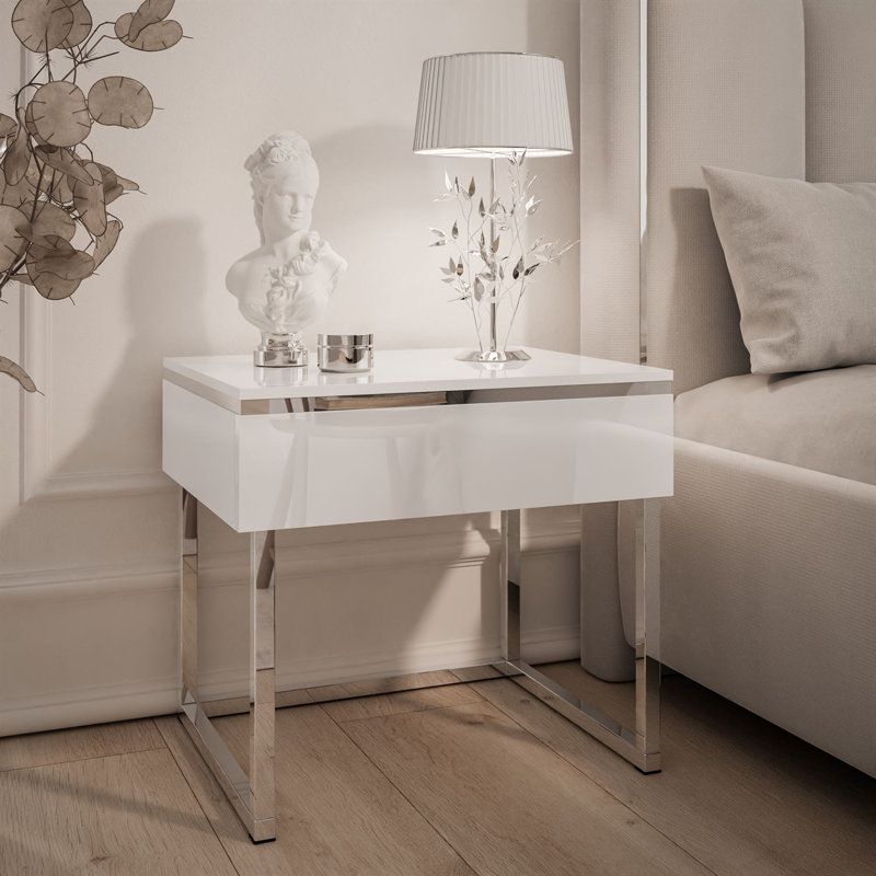 48cm W Manufactured Wood Bedside Table