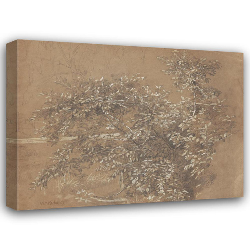 «Foliage» par William Trost Richards - Art mural sur toile tendue avec châssis, H 24 po x l 17 po