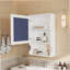 Wall Mounted Bathroom Storage Cabinet With Mirror, Enclosed Storage And Open Shelving, Ideal For Modern Home Organization And Grooming-2010825517