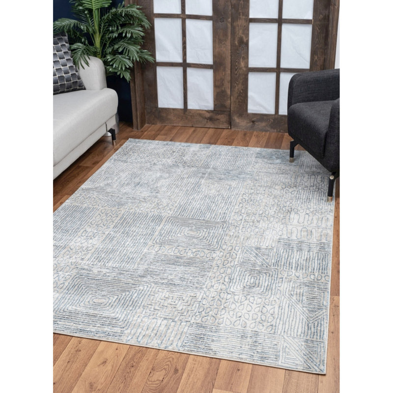 2 Ft. 7 In. X 3 Blue Area Rug With A Weave For Chic Living, Runner 2'7" x 7'5"