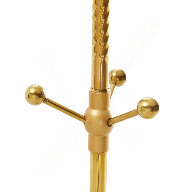 Cintre principal en acier inoxydable peint à la bombe, portemanteau moderne en acier inoxydable, renfort en bois au niveau du support, conception surélevée de 72 pouces avec support amovible