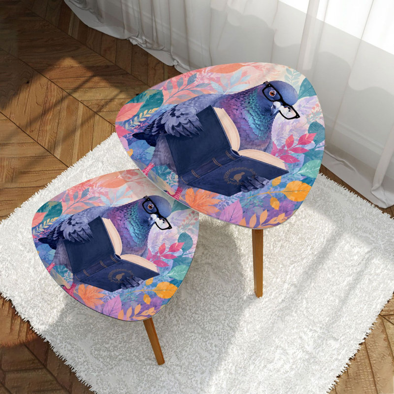 Ensemble de 2 tables basses gigognes Triangle