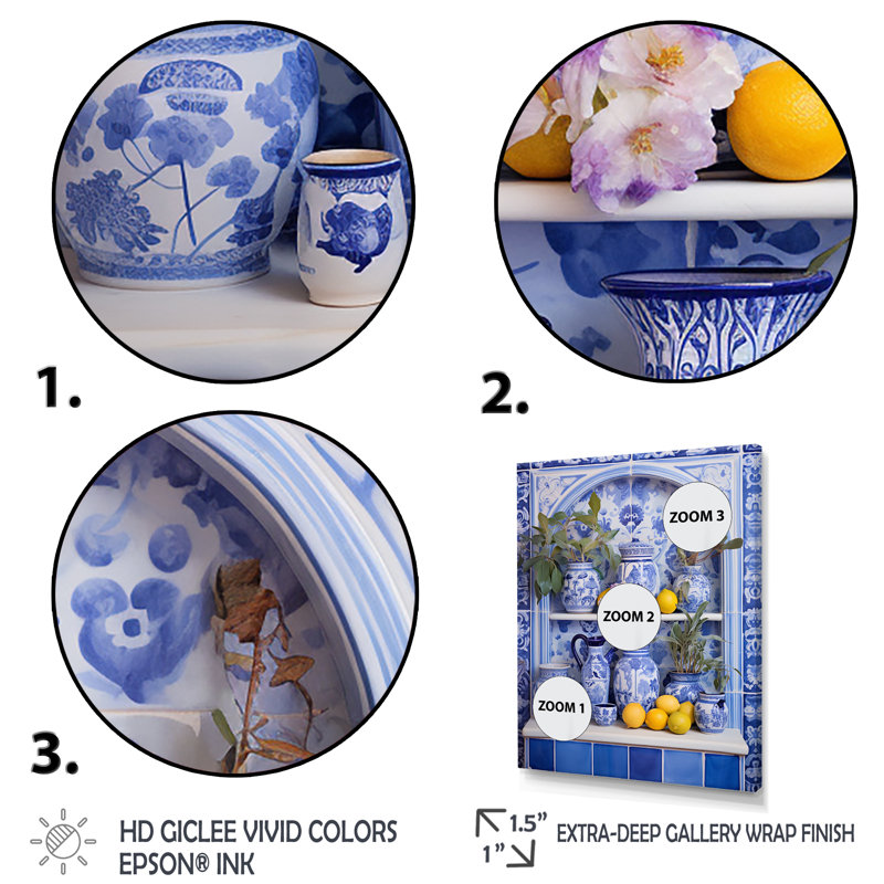 Tableaux méditerranéen nature morte cuisine III - Boho, Toile tendue, H 32 po x l 24 po x P 1 po