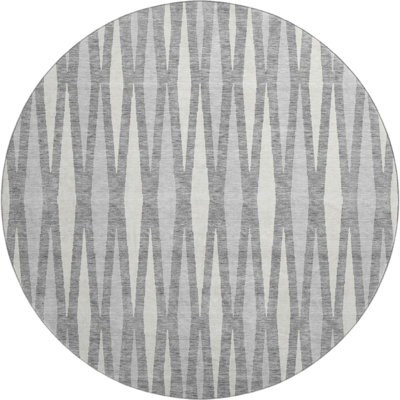 Premium Machine Washable Prisco Gray Rug
