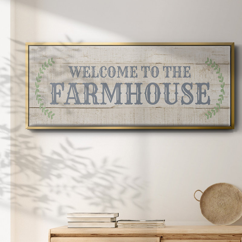Welcome to the Farmhouse - Toile encadrée, H 24 po x l 60 po