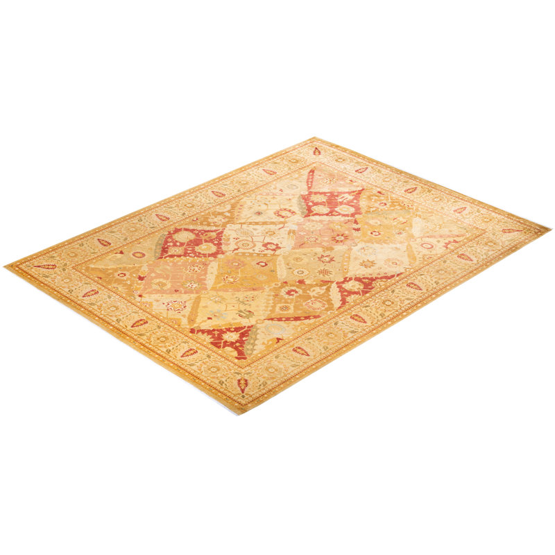 Scarlet-Rose One-of-a-Kind 9' 1" X 12' 3" Hand Knotted Area Rug