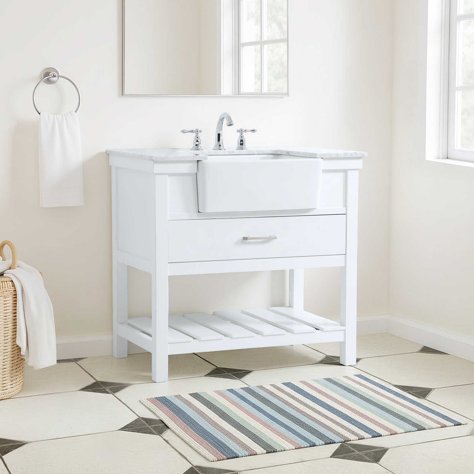 Pelaghia 36'' Single Bathroom Vanity, White