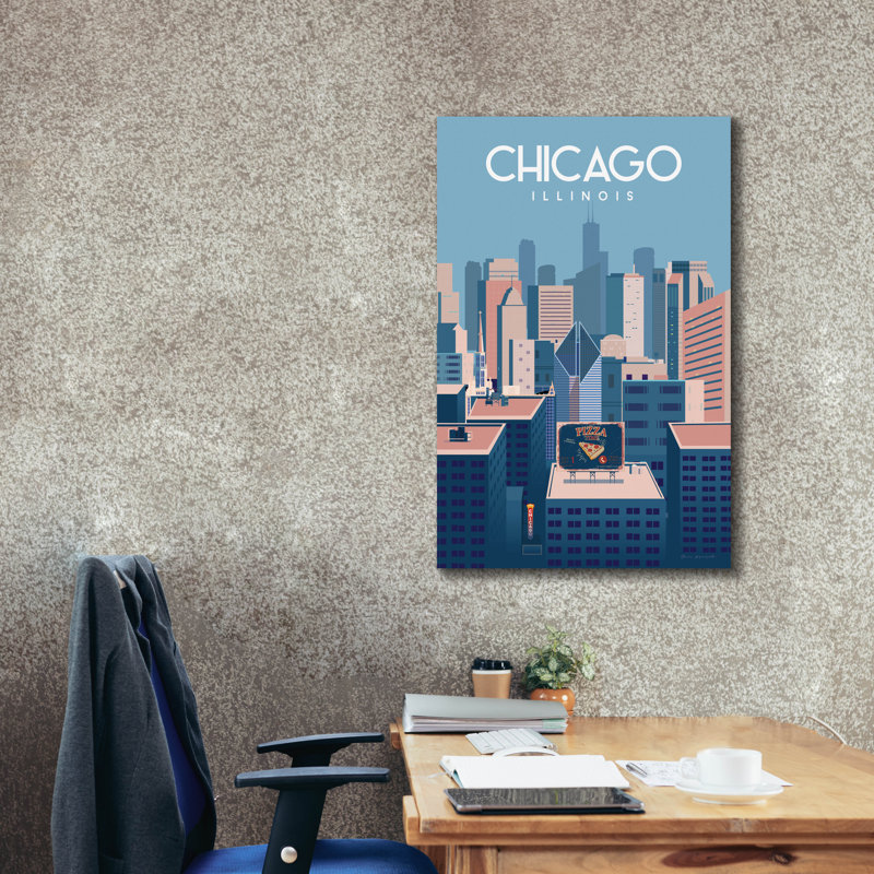 "Epic Graffiti" Chicago Illinois "par Omar Escalante, art mural sur toile, H 40 po x l 26 po