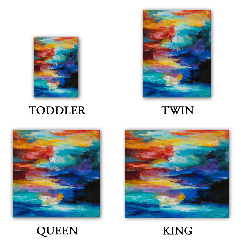 Abstract Duvet Cover, 1 Queen Duvet Cover + 2 Standard Shams